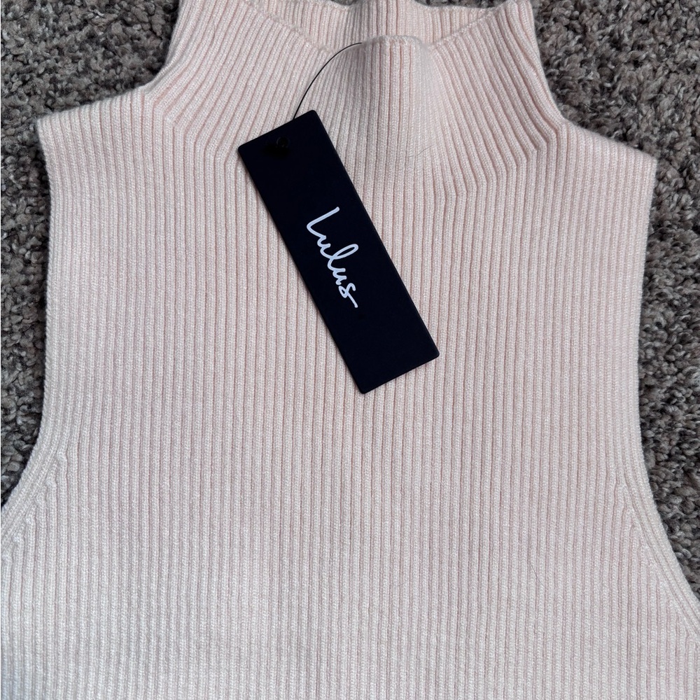 Lulus Confident Cues Ivory Two-Tone Mixed Media Midi Dress size small NWT - Picture 3 of 8